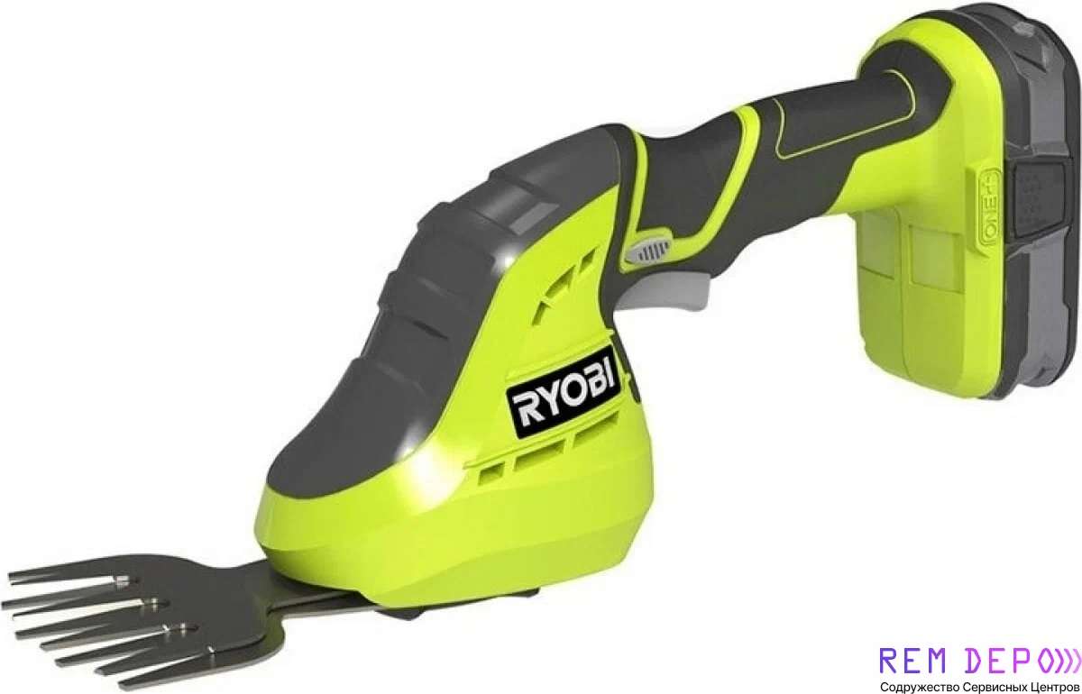 Ремонт садовых аккумуляторных ножниц Ryobi
